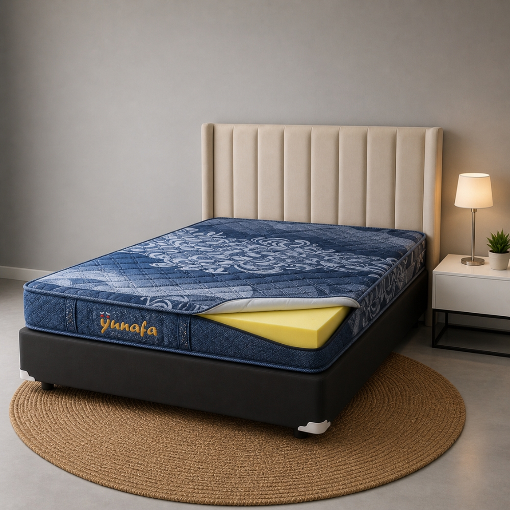 YOUSOFT - Kasur Busa In a Box Tebal 20cm | Garansi 15Th Anti Kempes | Cover Resleting FREE Bantal
