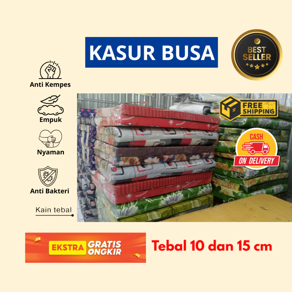 Kasur Busa D26 Tebal Super Awet – Ukuran 200x140 / 200x120 / 200x90 cm, Motif Random - Image 7