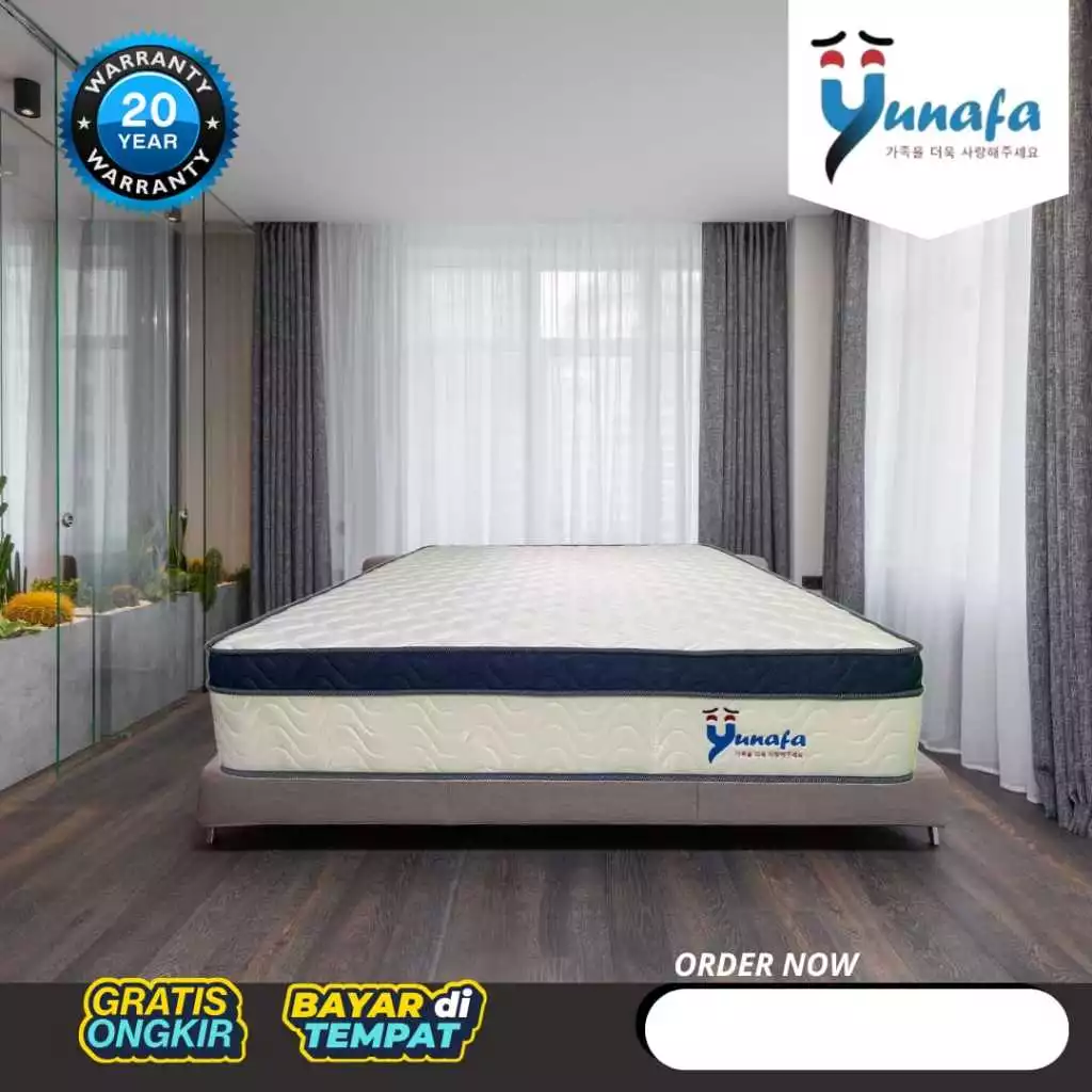 Kasur Busa Yunafa Tebal 30 cm – Garansi 20 Tahun – Tersedia Ukuran 90/120/160/180x200 Free Bantal - Image 4