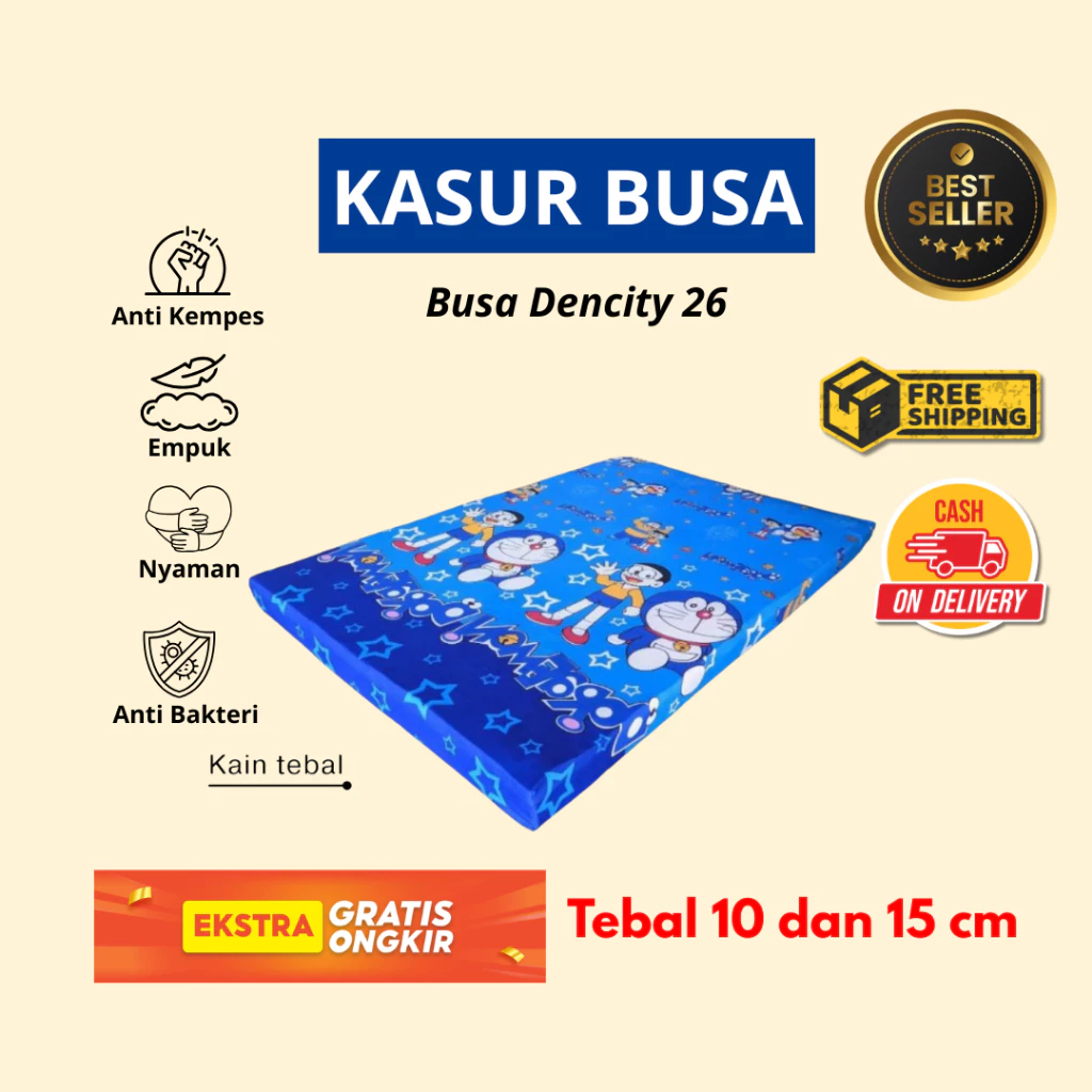 Kasur Busa D26 Tebal Super Awet – Ukuran 200x140 / 200x120 / 200x90 cm, Motif Random - Image 8