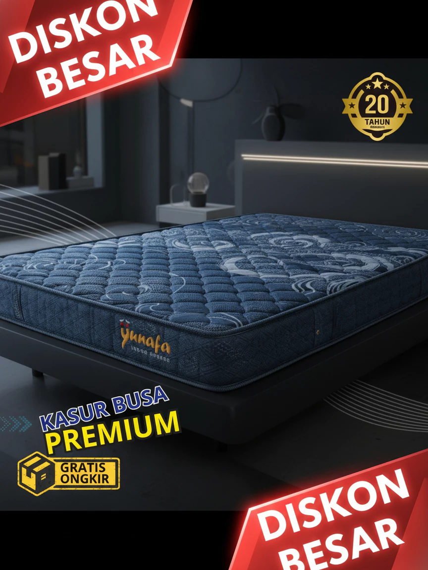 Kasur Busa Yunafa In a Box Tebal 15cm - Busa HD Dencity 26 Garansi 20 Tahun | Free Bantal - Image 2