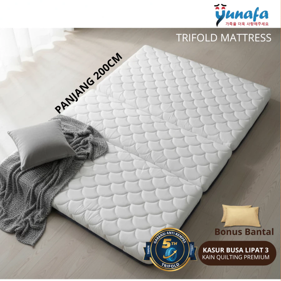 Kasur Busa Lipat 3 Trifold Tebal 10cm - Kasur Lantai - Garansi 5 Tahun + Free Bantal - Image 4