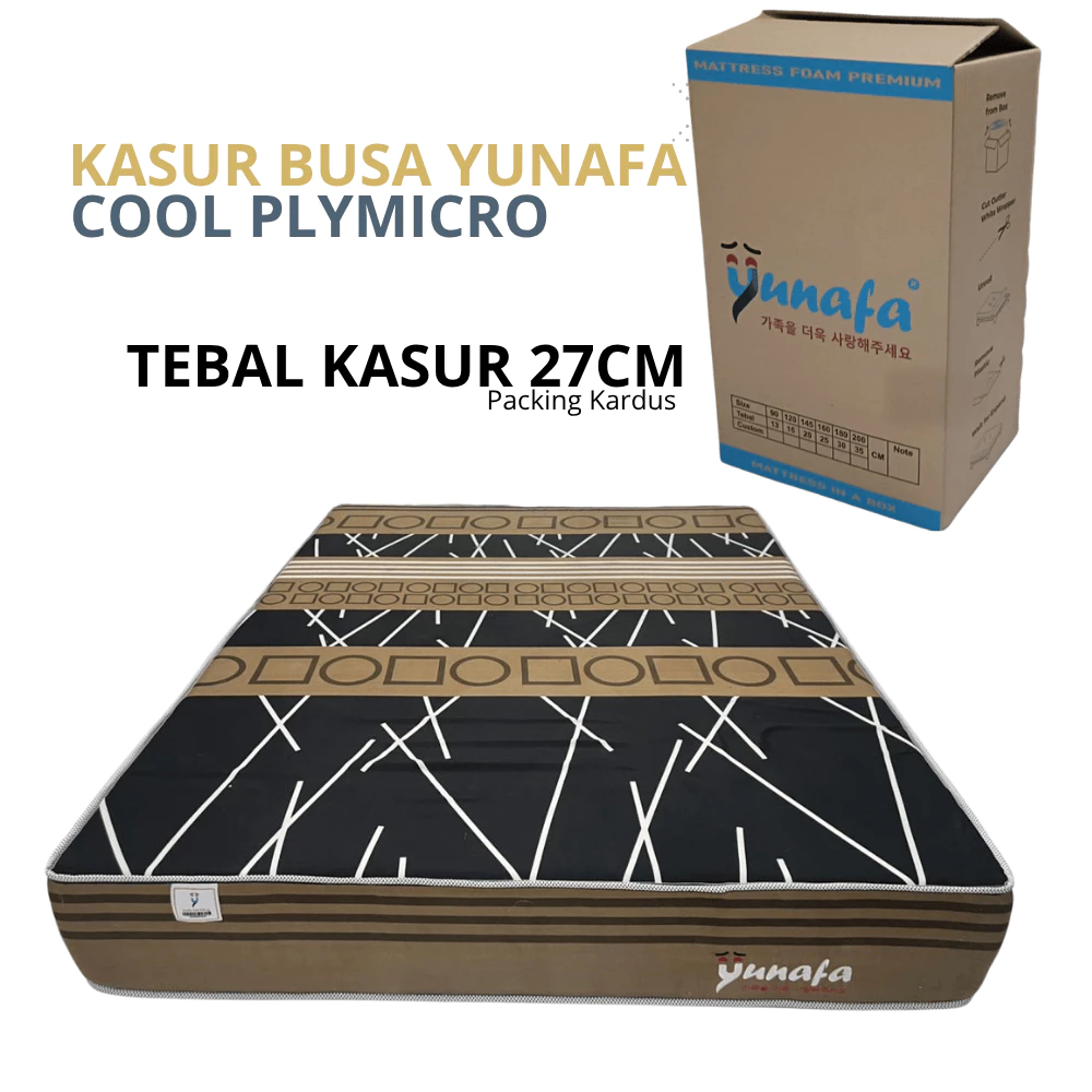 Kasur Busa Yunafa Premium Cool Polymicro Tebal 27cm - High Density Foam & Packing Kardus - Garansi Jelas & Anti Kempes - Image 9