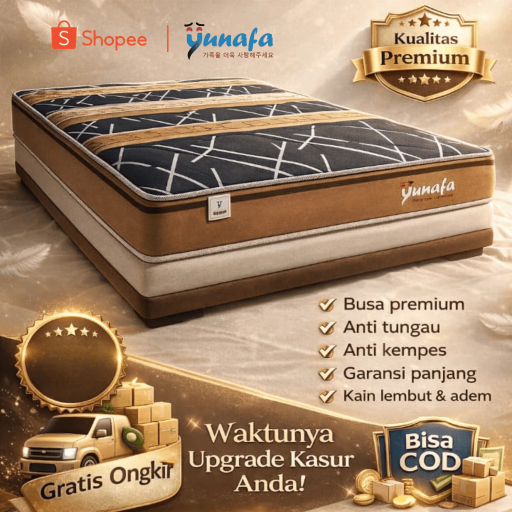 Kasur Cool Polymicro High Quality – Busa High Density, Tebal 17cm | Garansi 20 Tahun + Bonus Bantal - Image 3