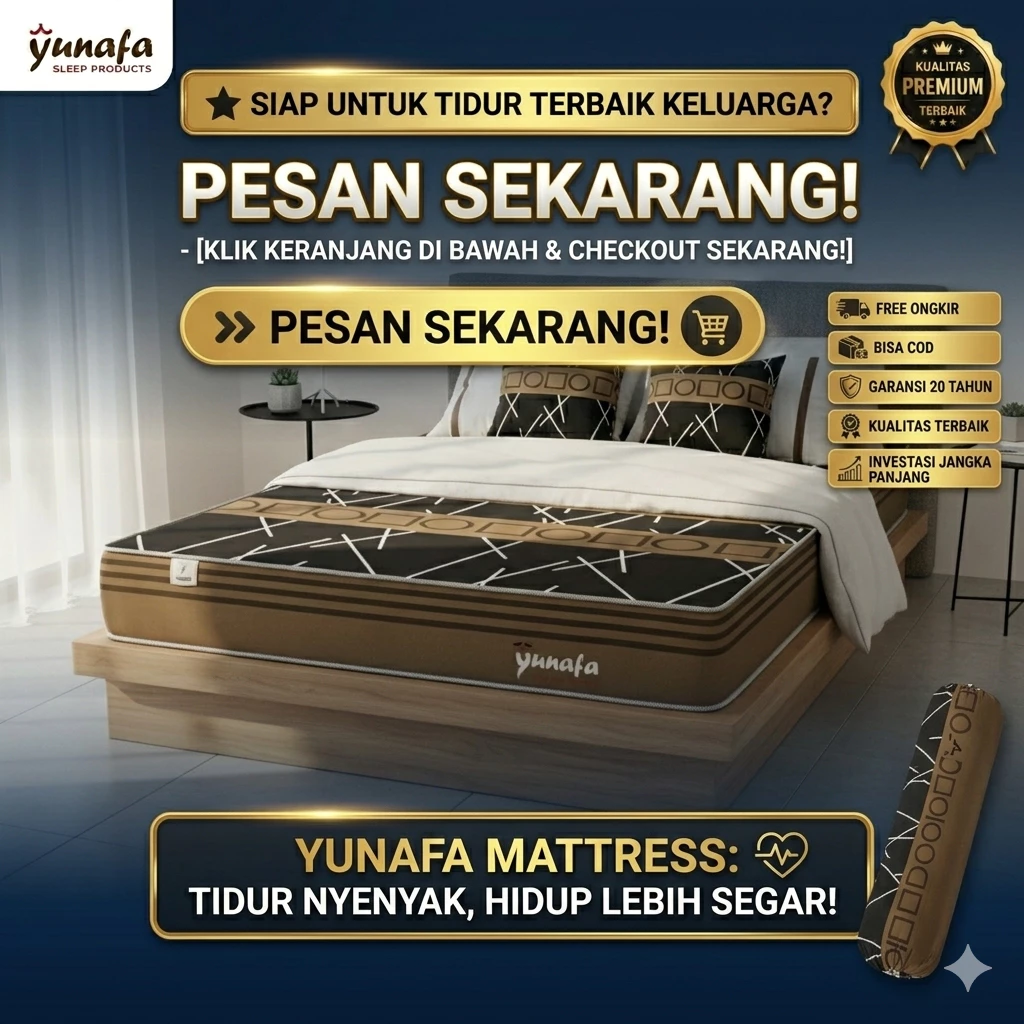 Kasur Busa Yunafa Premium Cool Polymicro Tebal 22cm - High Density Foam & Packing Kardus - Garansi Jelas & Anti Kempes - Image 10